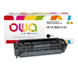 Toner &eacute;q. HP CF380X - Haute capacit&eacute; - Noir - OWA 