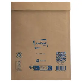 10 Pack 10 Pochettes Matelass&eacute;es Recycl&eacute;es &agrave; Bulles 240x330 mm - JOVIMAIL EASY 