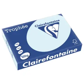 Feuilles de papier Troph&eacute;e - A4 - 120g - pastel bleu clair - CLAIREFONTAINE 