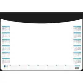 Sous-main en PVC avec calendrier perp&eacute;tuel 