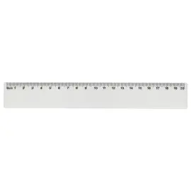 R&egrave;gle de bureau simple en plastique Eco - 20 cm 