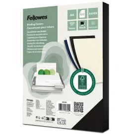 100 Couvertures A4 cuir - Noir - Fellowes 