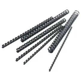 100 Reliures rondes en plastique - &Oslash; 6 mm - noir - ACCESS 