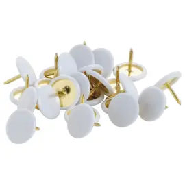 100 Punaises t&ecirc;te capsul&eacute;e blanche - acier 