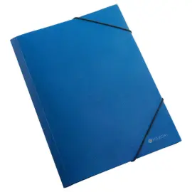 Chemise 3 rabats &agrave; &eacute;lastiques en polypropyl&egrave;ne - 5/10e - Bleu - FIDUCIAL 