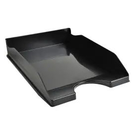 Corbeille &agrave; courrier opaque - Noir - Fiducial 