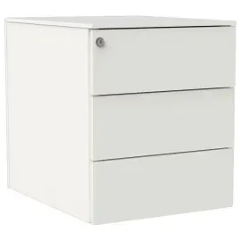 Caisson mobile m&eacute;tal 3 tiroirs blanc 