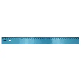 R&egrave;gle Plate 40cm Plastique Bleu Incassable - WONDAY 