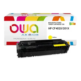 Toner &eacute;q. HP CF402X - Haute capacit&eacute; - Jaune - OWA 