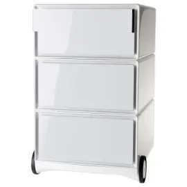 Caisson mobile blanc 2 tiroirs 2 plumiers Easybox - PAPERFLOW 