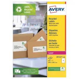 100 Planches d'&eacute;tiquettes laser AVERY 199,6 x 289,1 mm soit 100 &eacute;tiq/bo&icirc;te 