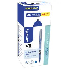 20 Rollers pointe aiguille PILOT Hi-Tecpoint V5 - Ecriture fine 