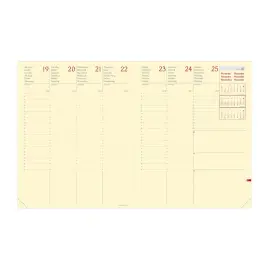 Agenda semainier  Silk - 21x27cm - Bleu - Janvier &agrave; d&eacute;cembre - QUO VADIS 