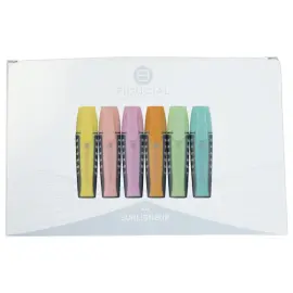 6 Surligneurs pastel - Pointe large - FIDUCIAL OFFICE SOLUTIONS 