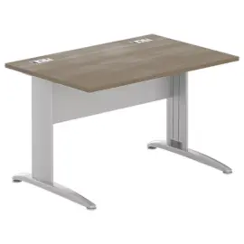Bureau BUENOS AIRES - Plateau noyer et pieds aluminium - 120x80 cm 