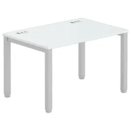 Bureau BRUXELLES 120 x 80 gris - pieds aluminium 