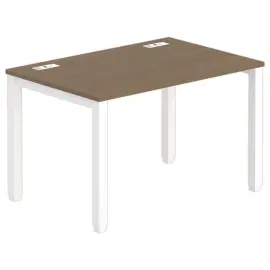 Bureau BRUXELLES 120 x 80 noyer - pieds blancs 