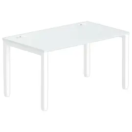 Bureau BRUXELLES 140 x 80 gris - pieds blancs 