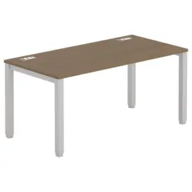 Bureau BRUXELLES 160 x 80 noyer - pieds aluminium 