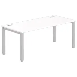 Bureau BRUXELLES 180 x 80 blanc - pieds aluminium 