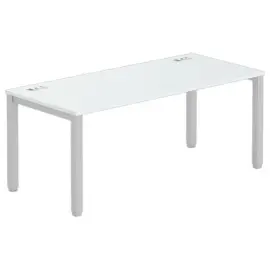 Bureau BRUXELLES 180 x 80 gris - pieds aluminium 