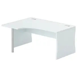 Bureau BUDAPEST compact retour &agrave; gauche gris L160 