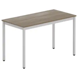 Table polyvalente rectangulaire 120 x 60 noyer / aluminium 