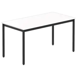 Table polyvalente rectangulaire 140 x 70 blanc / noir 