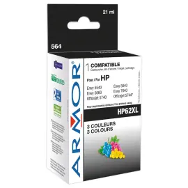 Cartouche &eacute;q. HP 62XL - Haute capacit&eacute; - 3 Couleurs - OWA 