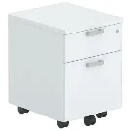 Caisson mobile 2 tiroirs avec  plumier - Gris 