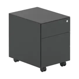 Caisson mobile m&eacute;tallique - 2 tiroirs - Anthracite 