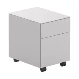 Caisson mobile en m&eacute;tal 2 tiroirs aluminium mont&eacute; 