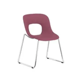 2 Chaises d'accueil Hole tissu - rose mont&eacute;es 