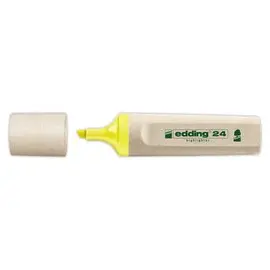 Surligneur pointe large - ECOLINE E24 - jaune - EDDING 