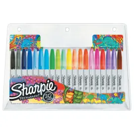 20 Marqueurs Permanents SHARPIE FINE - pointe conique 0.9mm 