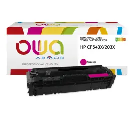 Toner &eacute;q. HP CF543X - Haute capacit&eacute; - Magenta - OWA 