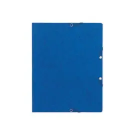 10 Chemises &agrave; &eacute;lastiques sans rabats - carte 360g - Bleu - EXACOMPTA 