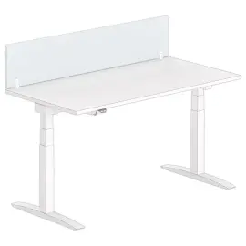 Cloisonnette pour bureau L. 160 gris/blanc 