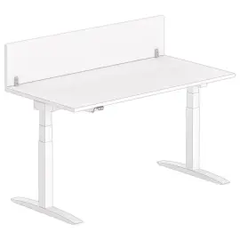 Cloisonnette pour bureau L. 160 blanc/alu 