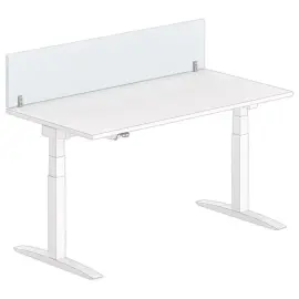 Cloisonnette pour bureau L. 160 gris/alu 