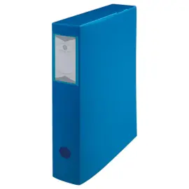 Bo&icirc;te de classement  en polypropyl&egrave;ne opaque - Dos 6 cm - bleu - FIDUCIAL 