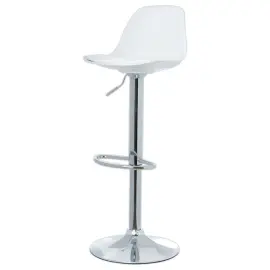 2 Tabourets BOBBA pied alu assise blanche 