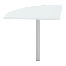 Angle liaison bureau 1 pied gris/alu 