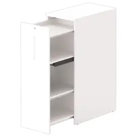 Tour de rangement ouverture &agrave; gauche H1300 blanc 