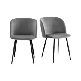2 Fauteuils Must Pied noir assise grise mont&eacute;s 