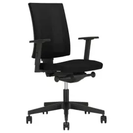 Si&egrave;ge de bureau synchrone avec accotoirs 4D Navigo - Mesh - Noir - Mont&eacute; 