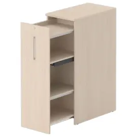 Tour de rangement ouverture &agrave; gauche H1300 acacia clair 