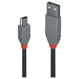 C&acirc;ble USB Anthra Line 2.0 - Type A vers Mini-B - 1m - LINDY 