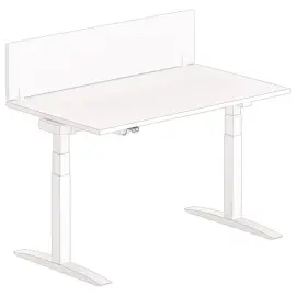 Cloisonnette pour bureau L 140 blanc/blanc 