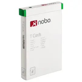 100 Fiches T pour planning - Taille 4 - Vert  - NOBO 